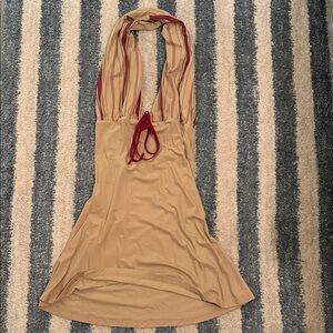 With Jean Theo Mini Dress in Beige